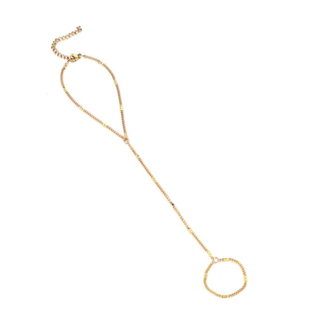 Brooklyn Hand Chain | Stainless Steel & 18k Gold Plated