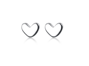 Open image in slideshow, Love Heart Earrings | Sterling Silver &amp; 14k Gold Plated
