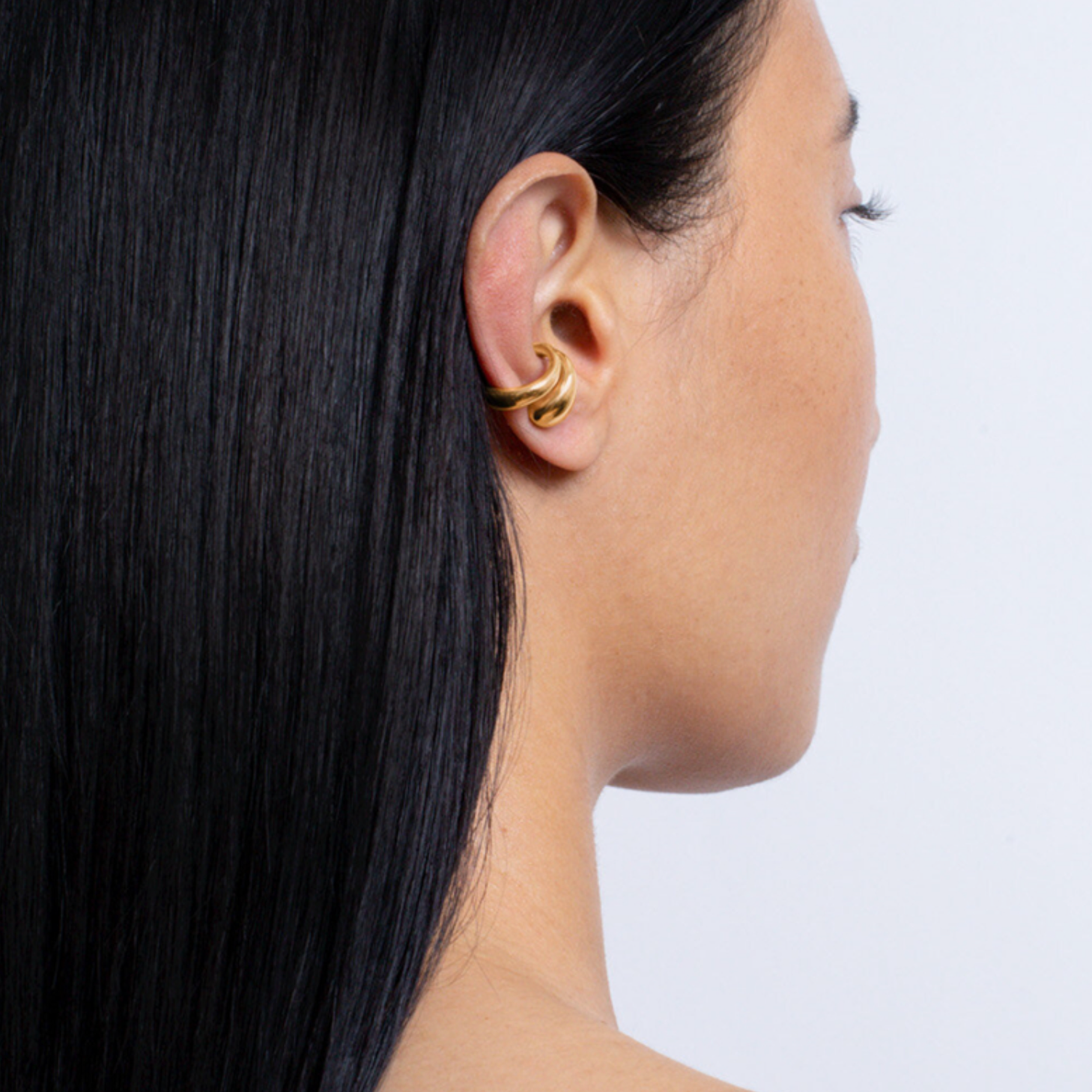 Freyja Single Ear Cuff | Silver & Gold