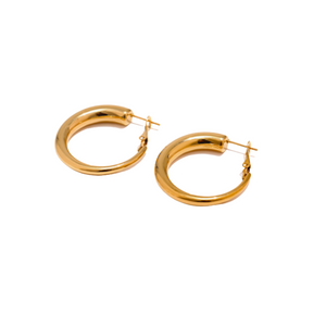 Open image in slideshow, Rosalee Hoops | 18k Gold Plated
