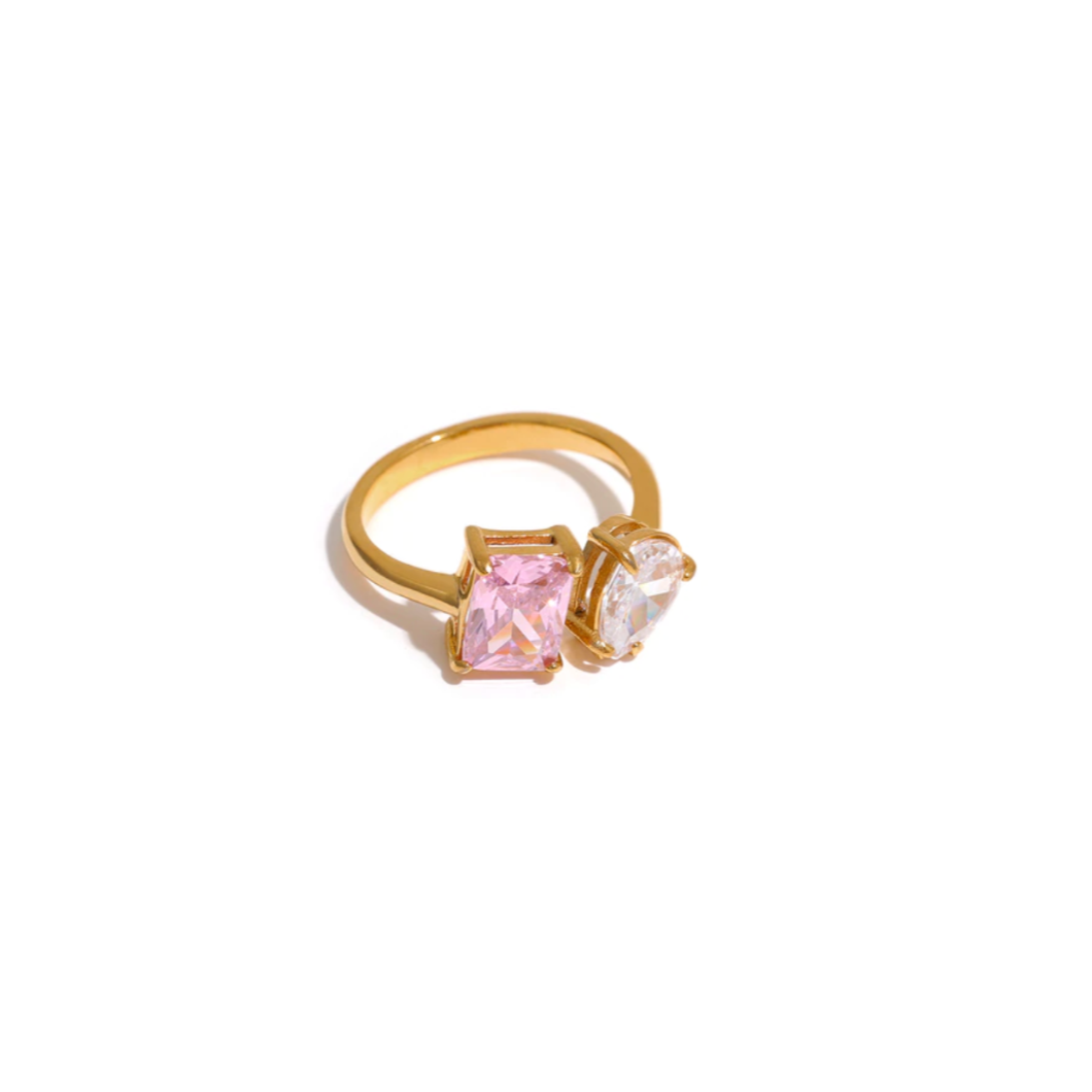 Geneviève Ring - Pink | 18k Gold Plated